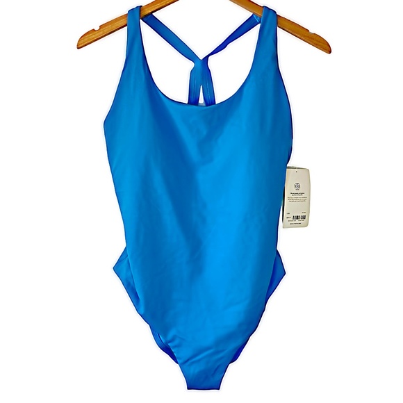Athleta Malibu One Piece Swimsuit Blue - Picture 4 of 9